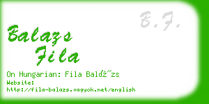 balazs fila business card